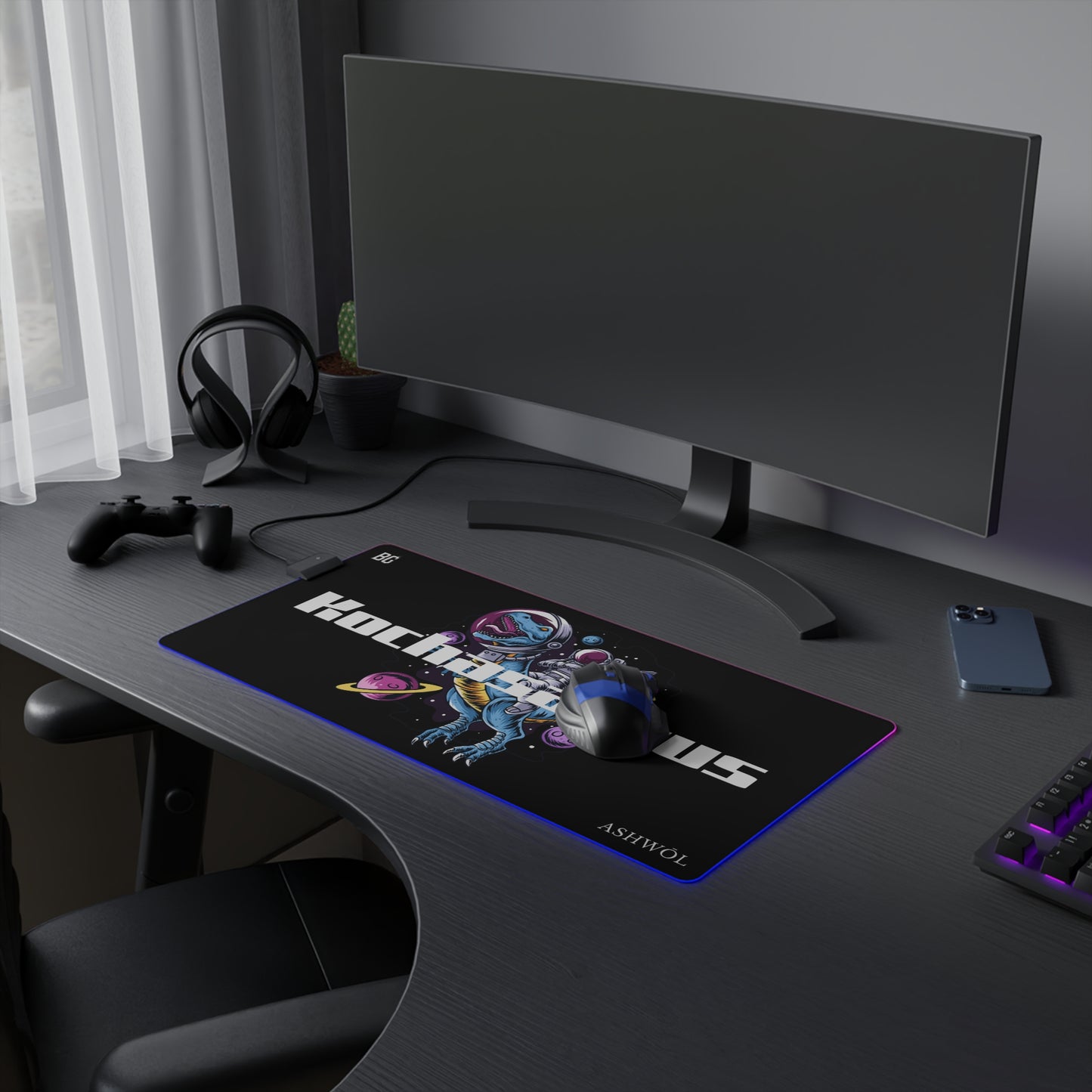 Kochasaurus LED Gaming Mouse Pad