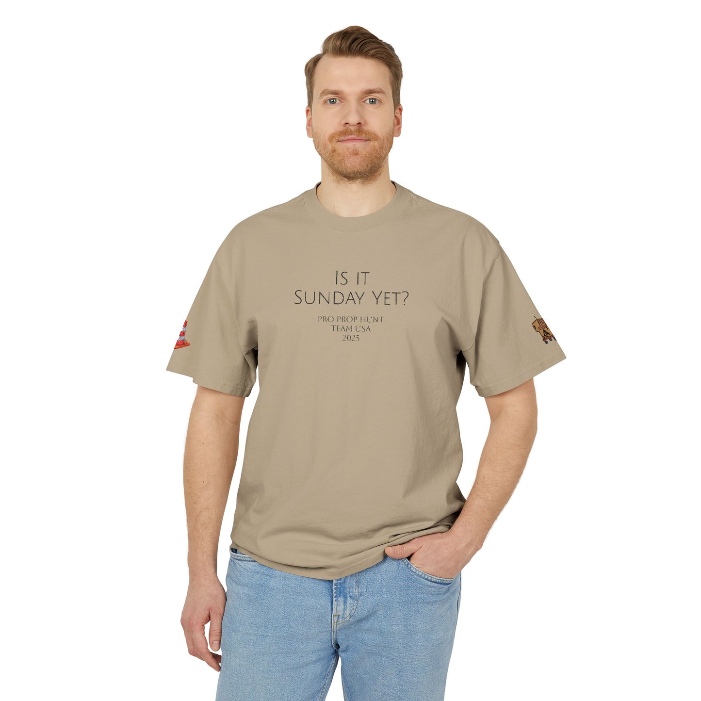 Is It Sunday Yet? Embroidered Prop Hunt Tee