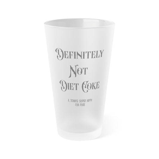 Def Not Diet Coke Frosted 16oz Pint Glass