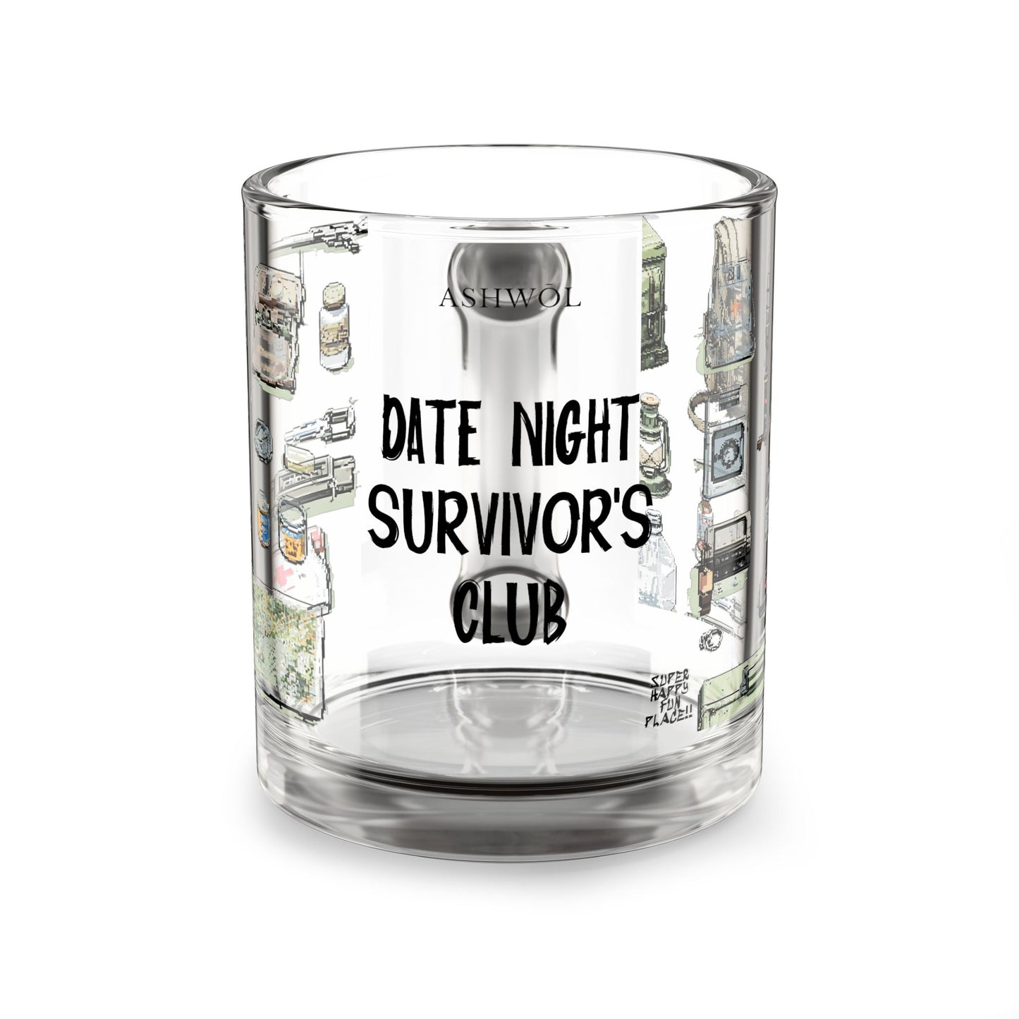 Date Night Survivor's Club Glass Mug