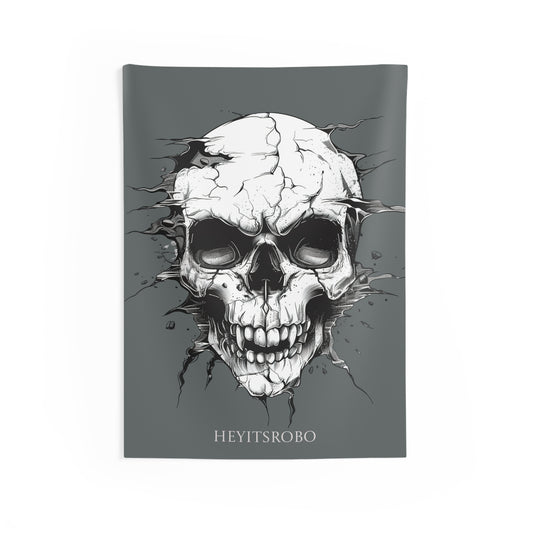 Heyitsrobo Skull Tapestry