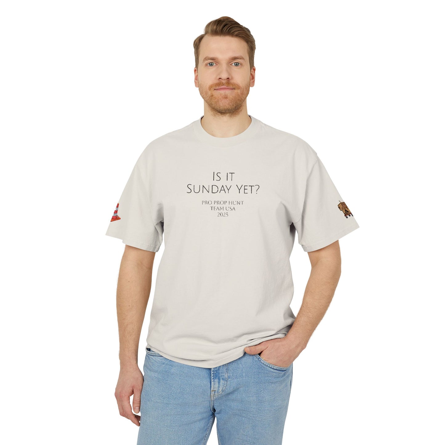 Is It Sunday Yet? Embroidered Prop Hunt Tee