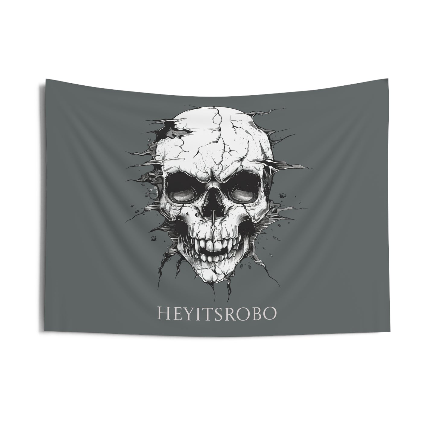 Heyitsrobo Skull Tapestry
