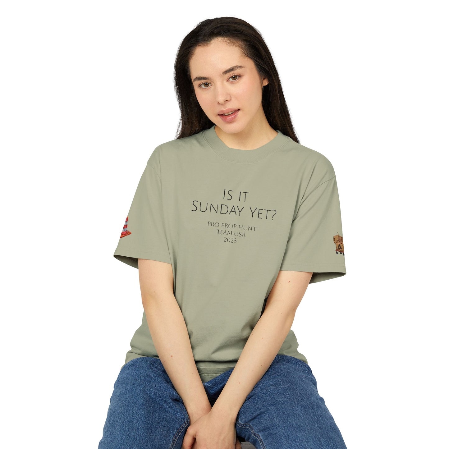 Is It Sunday Yet? Embroidered Prop Hunt Tee