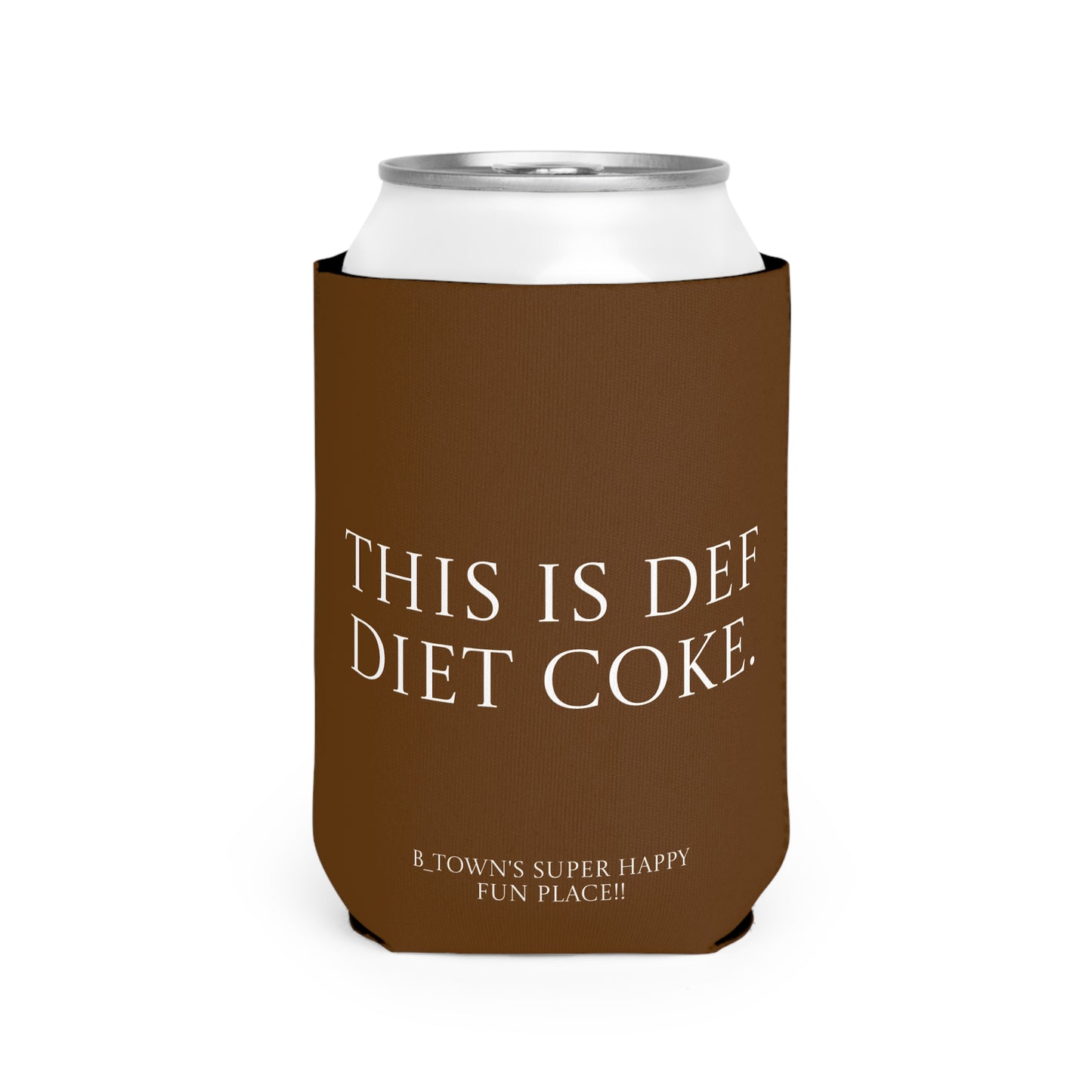 B_Town Brown Can Cooler
