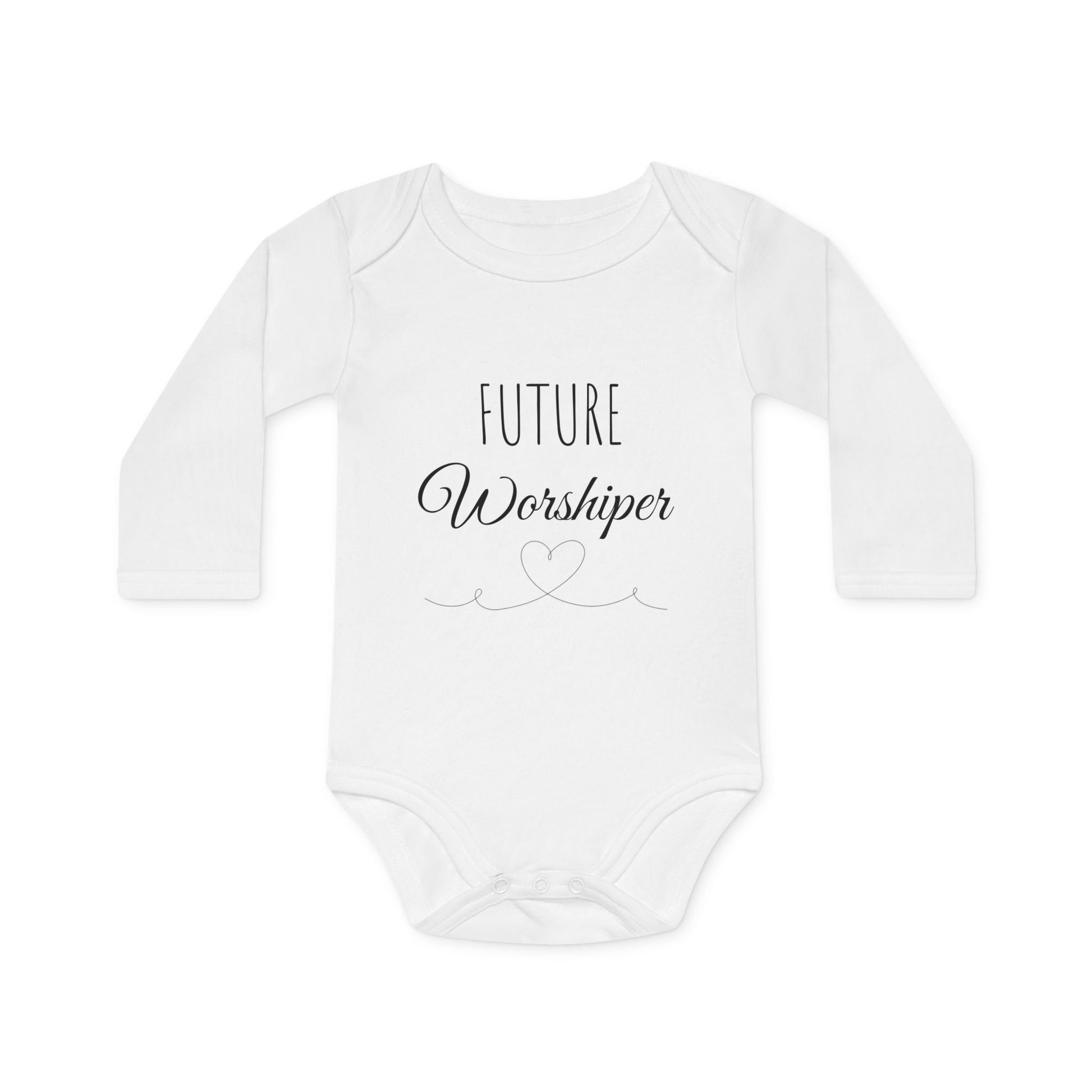 Organic Cotton Future Worshiper Long Sleeve Onesie