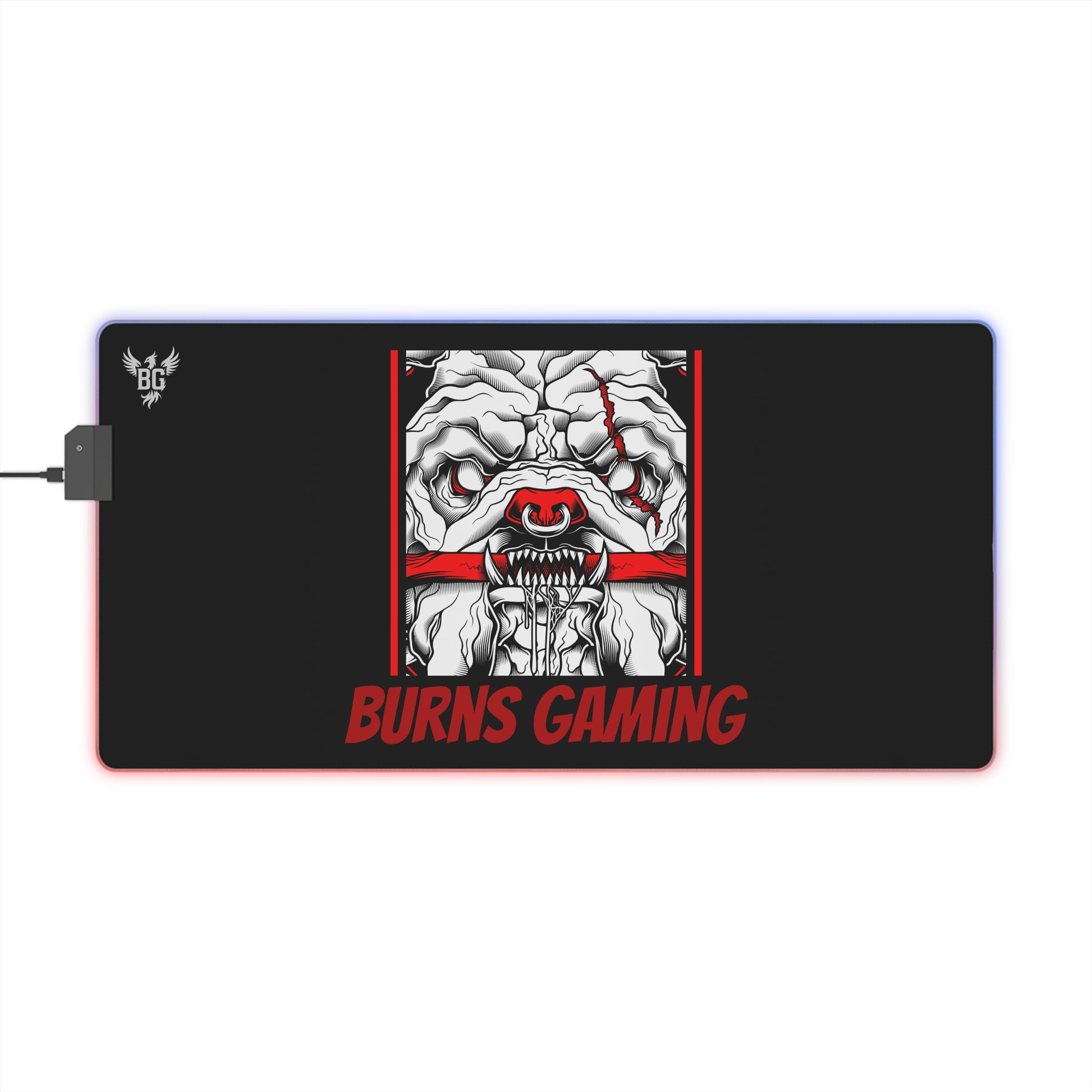 LED Burns Gaming Desk Mat