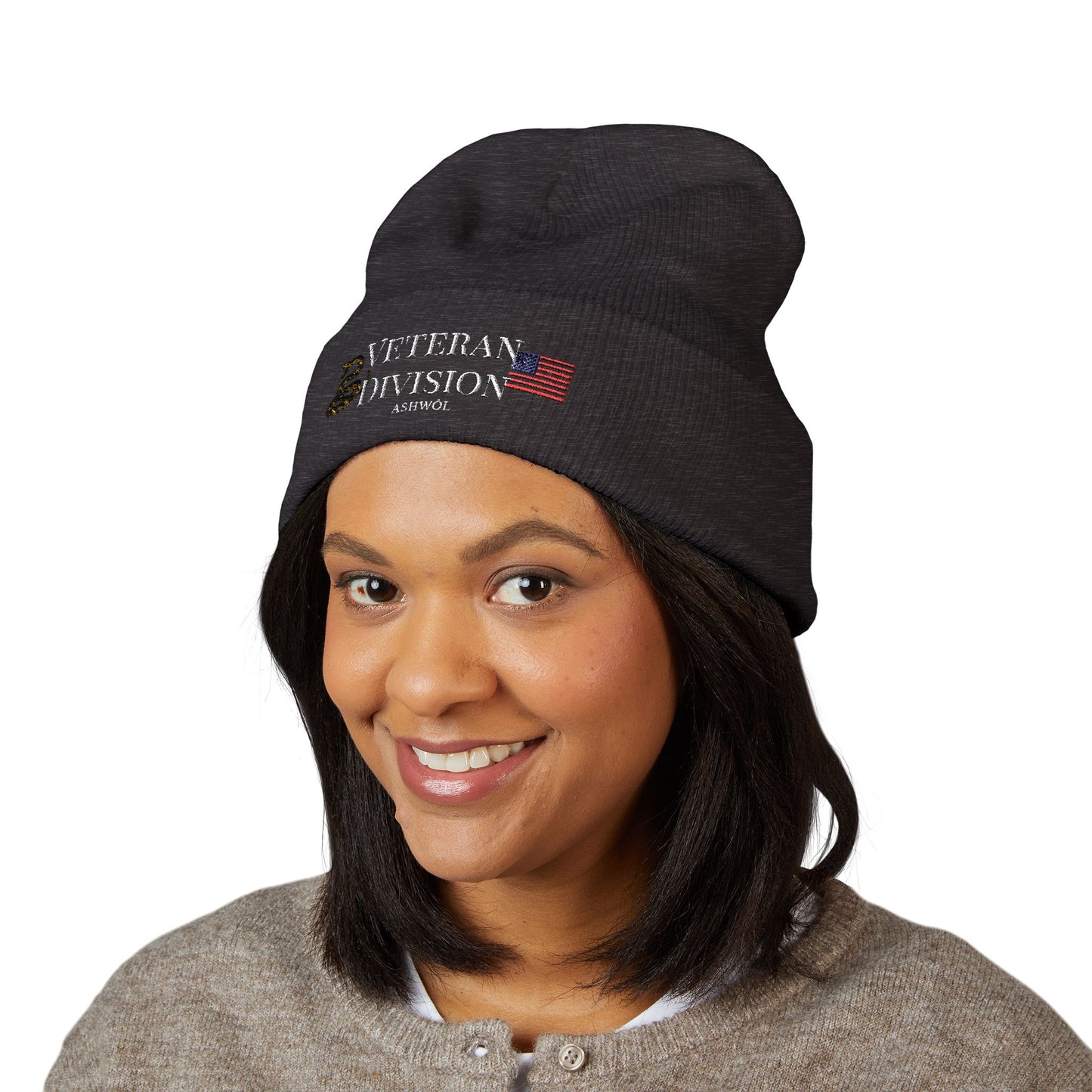 Veteran Division Classic Cuffed Embroidered Beanie