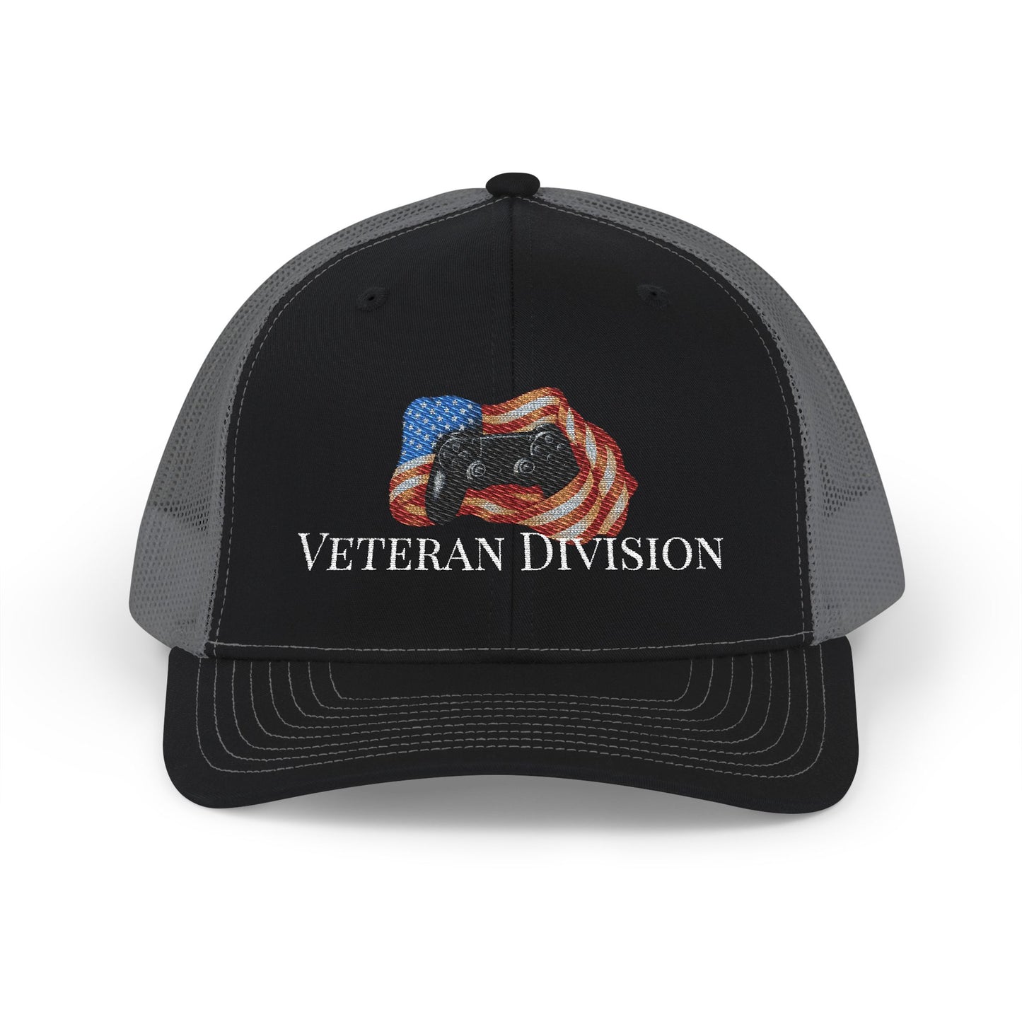 Veteran Division Embroidered Snapback Trucker Cap