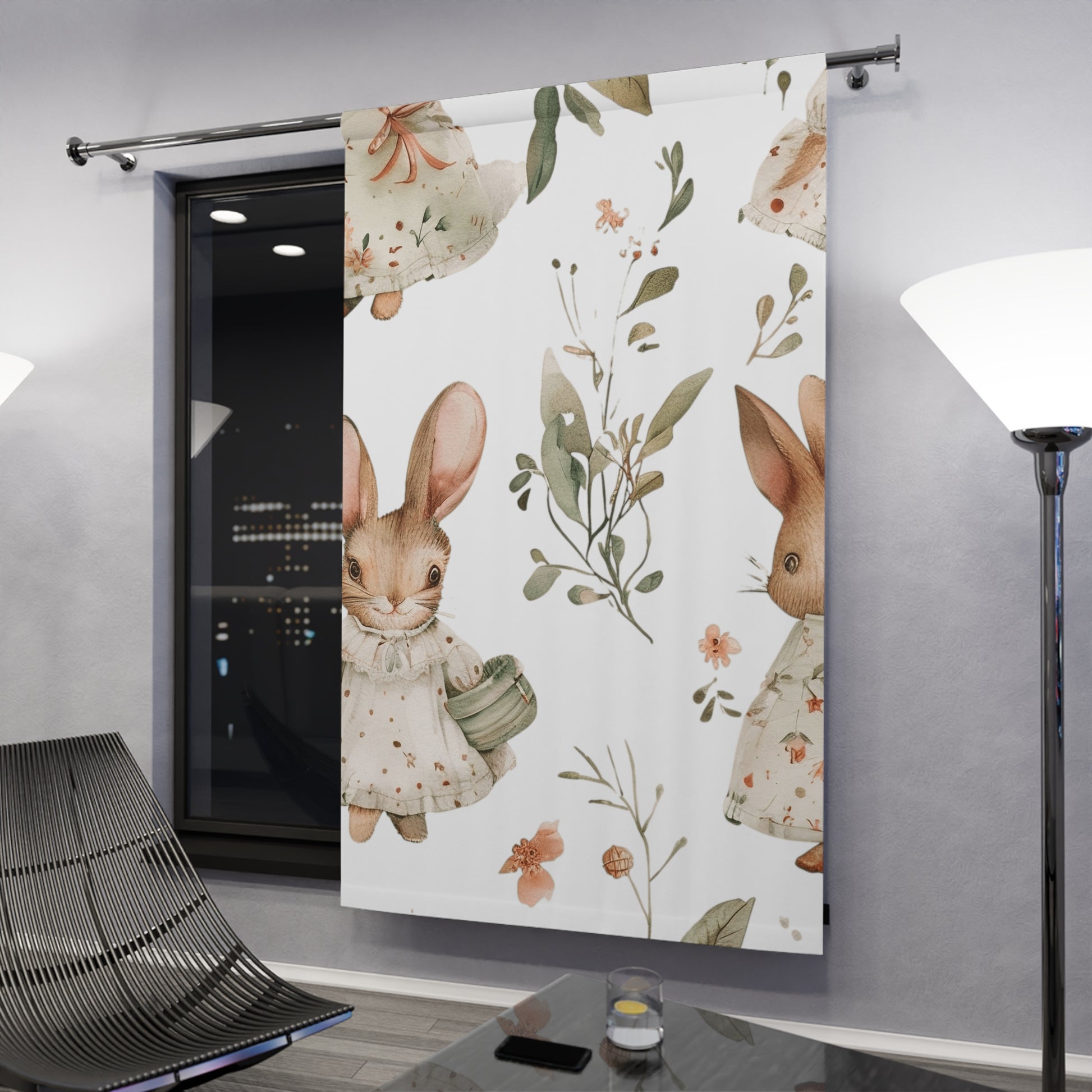 Whimsical Bunny Window Curtains