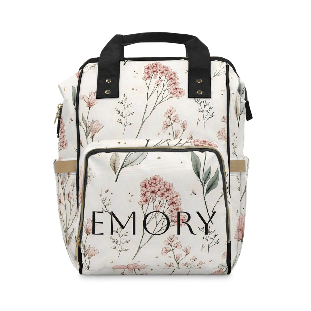 Personalized Floral Diaper Backpack