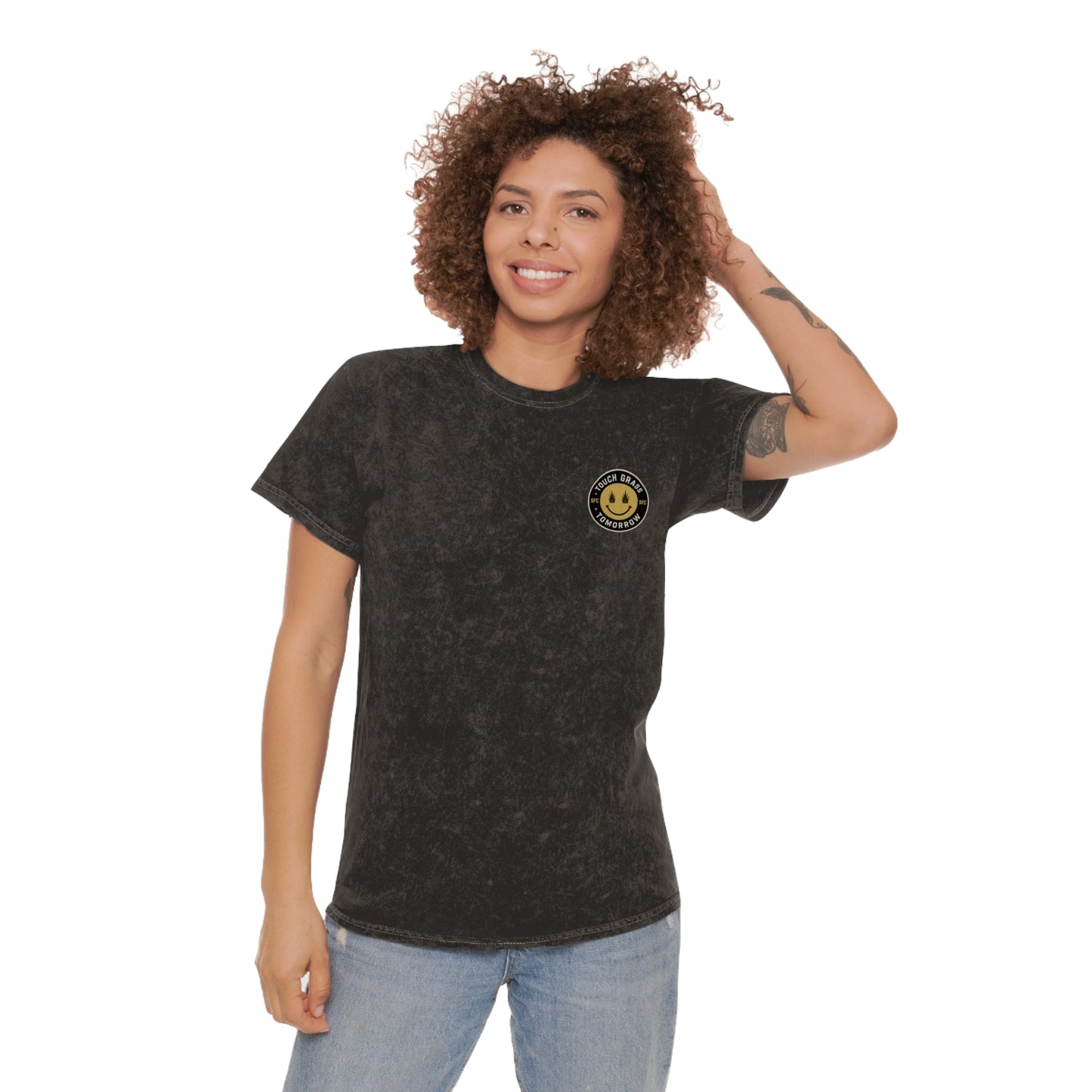 Touch Grass Tomorrow Mineral-Wash Tee - SFC