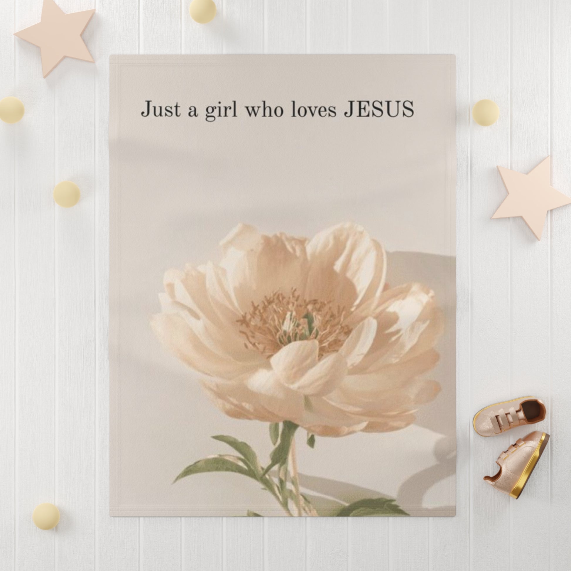 Just a girl who loves JESUS Baby Blanket