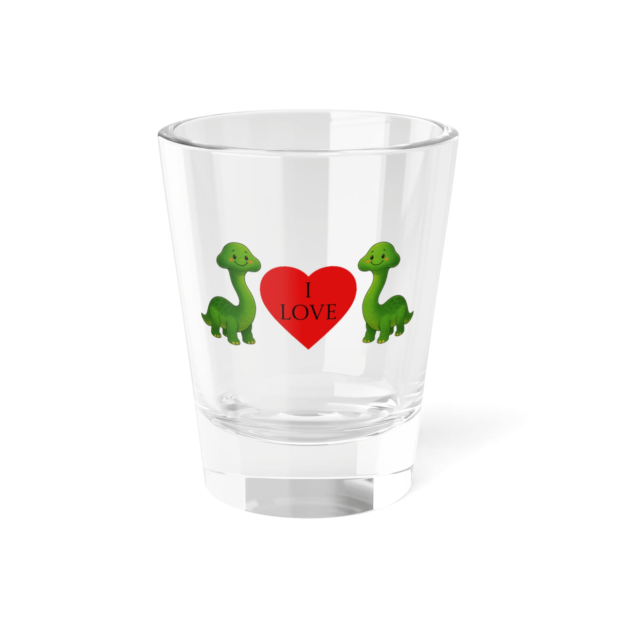 Dino Love BG Shot Glass