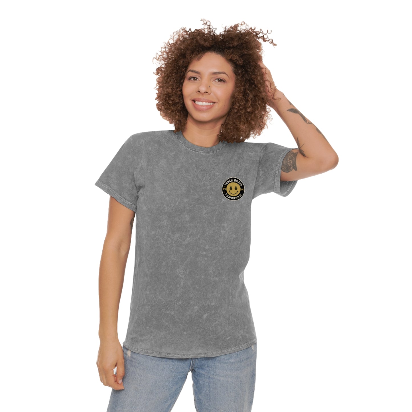 Touch Grass Tomorrow Mineral-Wash Tee - SFC