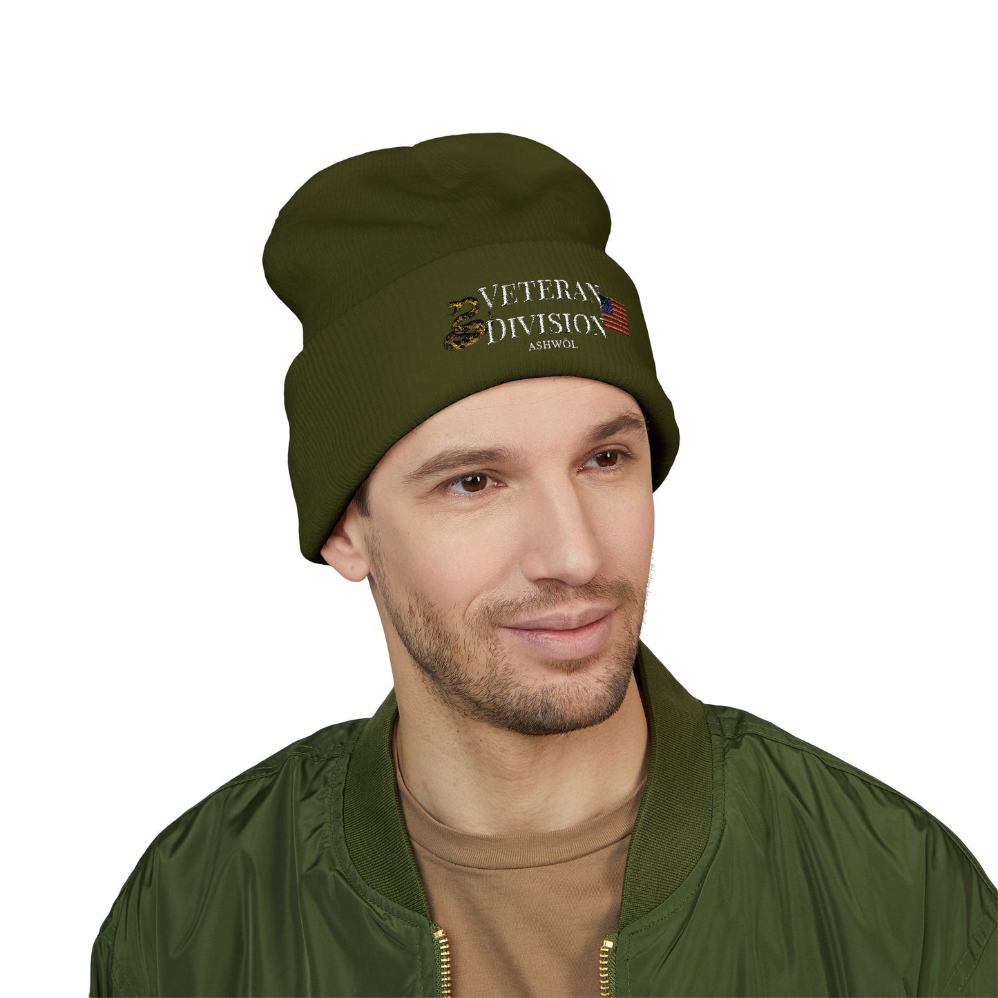 Veteran Division Classic Cuffed Embroidered Beanie