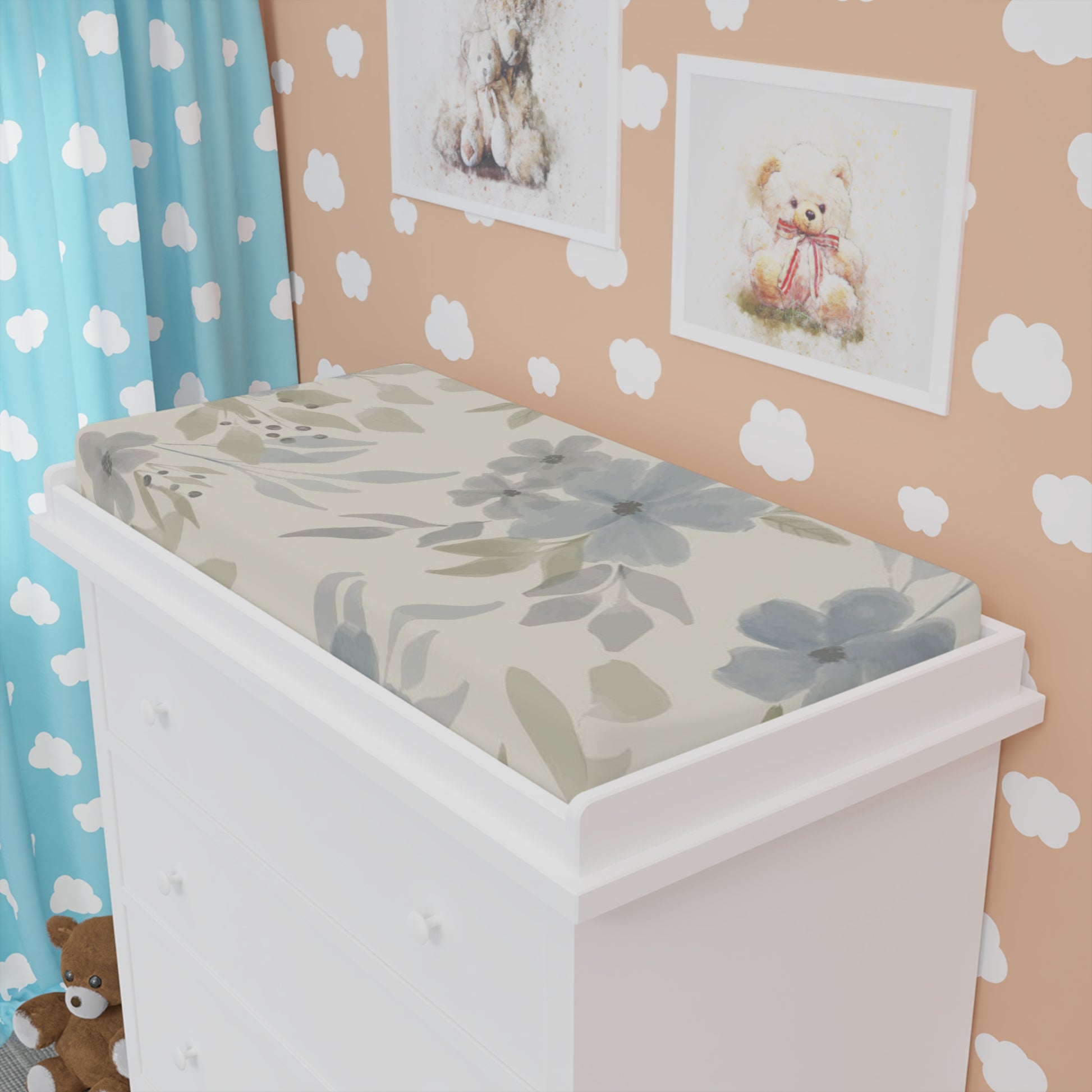 Floral Baby Changing Pad Cover
