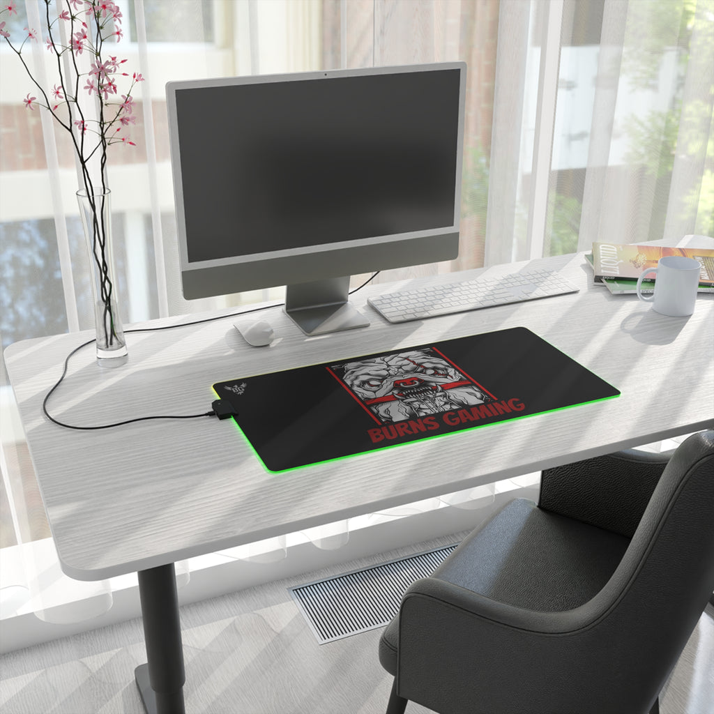 LED Burns Gaming Desk Mat