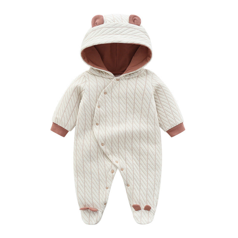 Long Sleeve Hooded Baby Romper