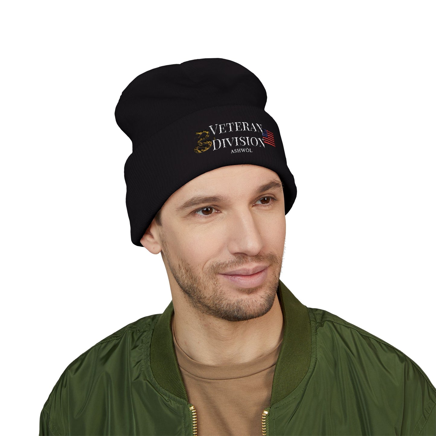 Veteran Division Classic Cuffed Embroidered Beanie
