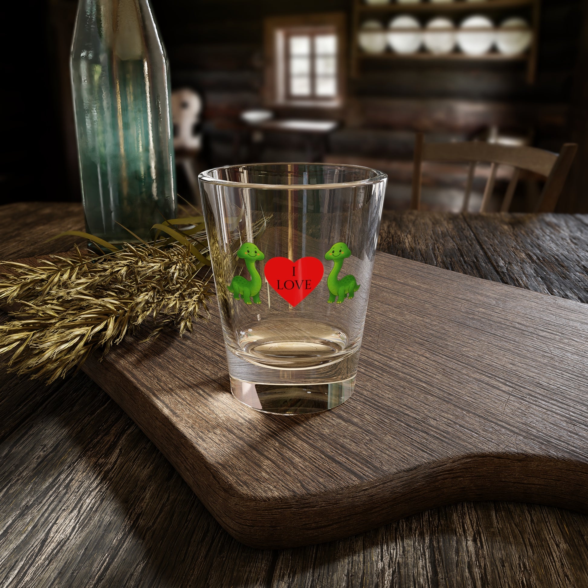 Dino Love BG Shot Glass