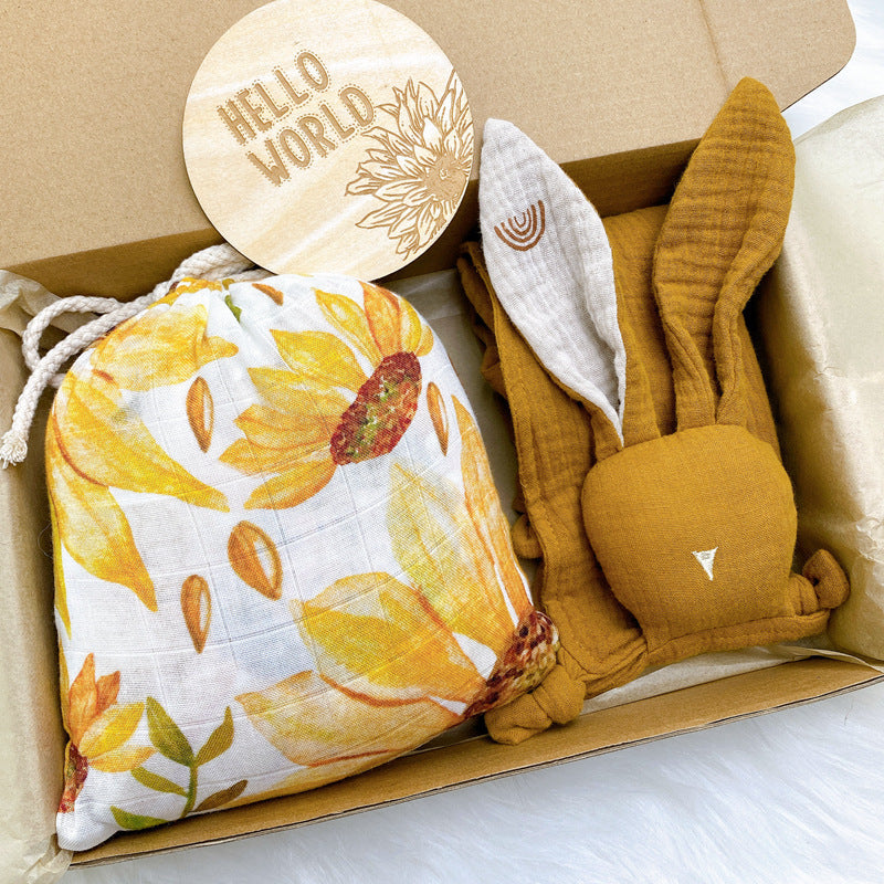 Printed Crib Fitted Sheet With Milestone Chip