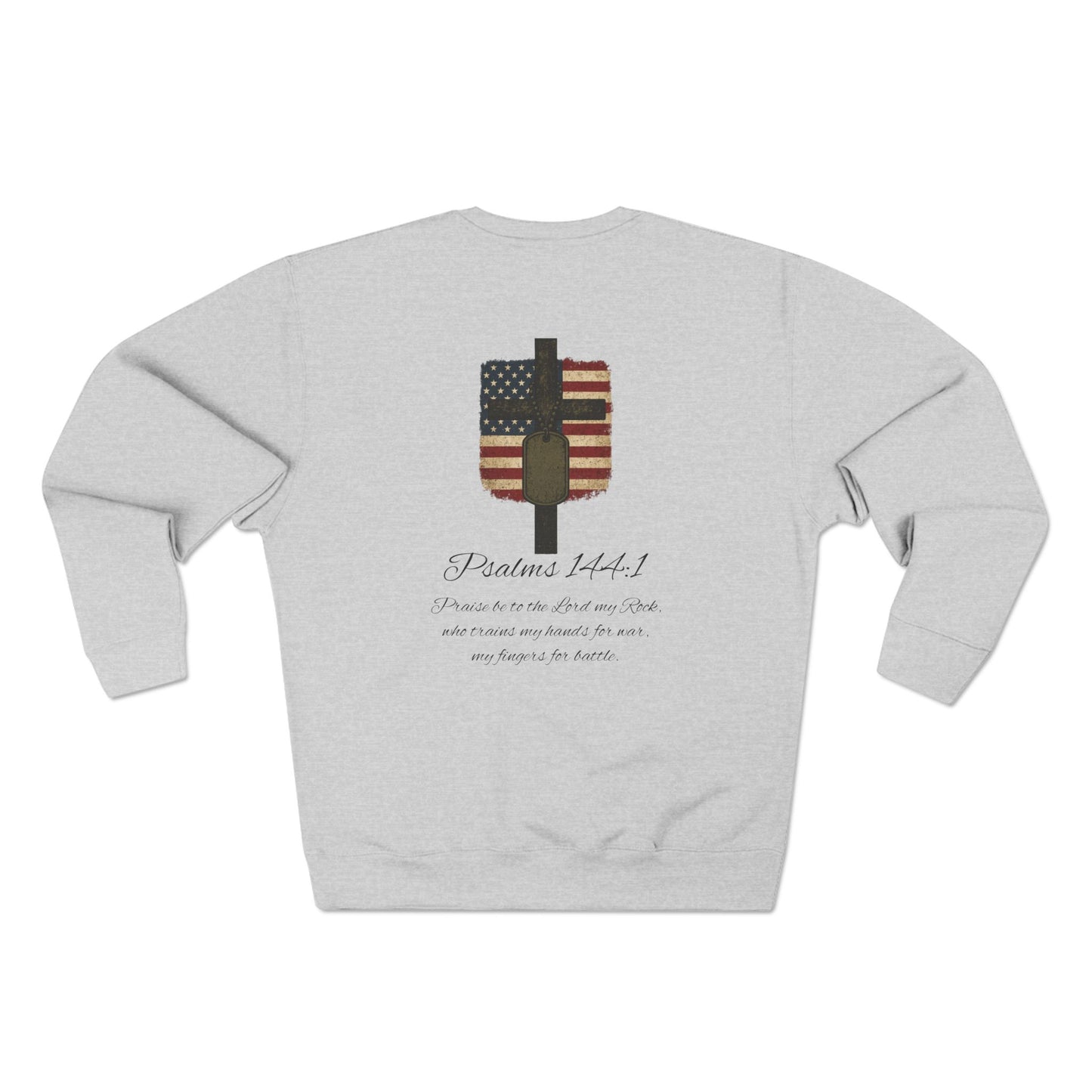 Psalms 144:1 Veteran Division Sweatshirt