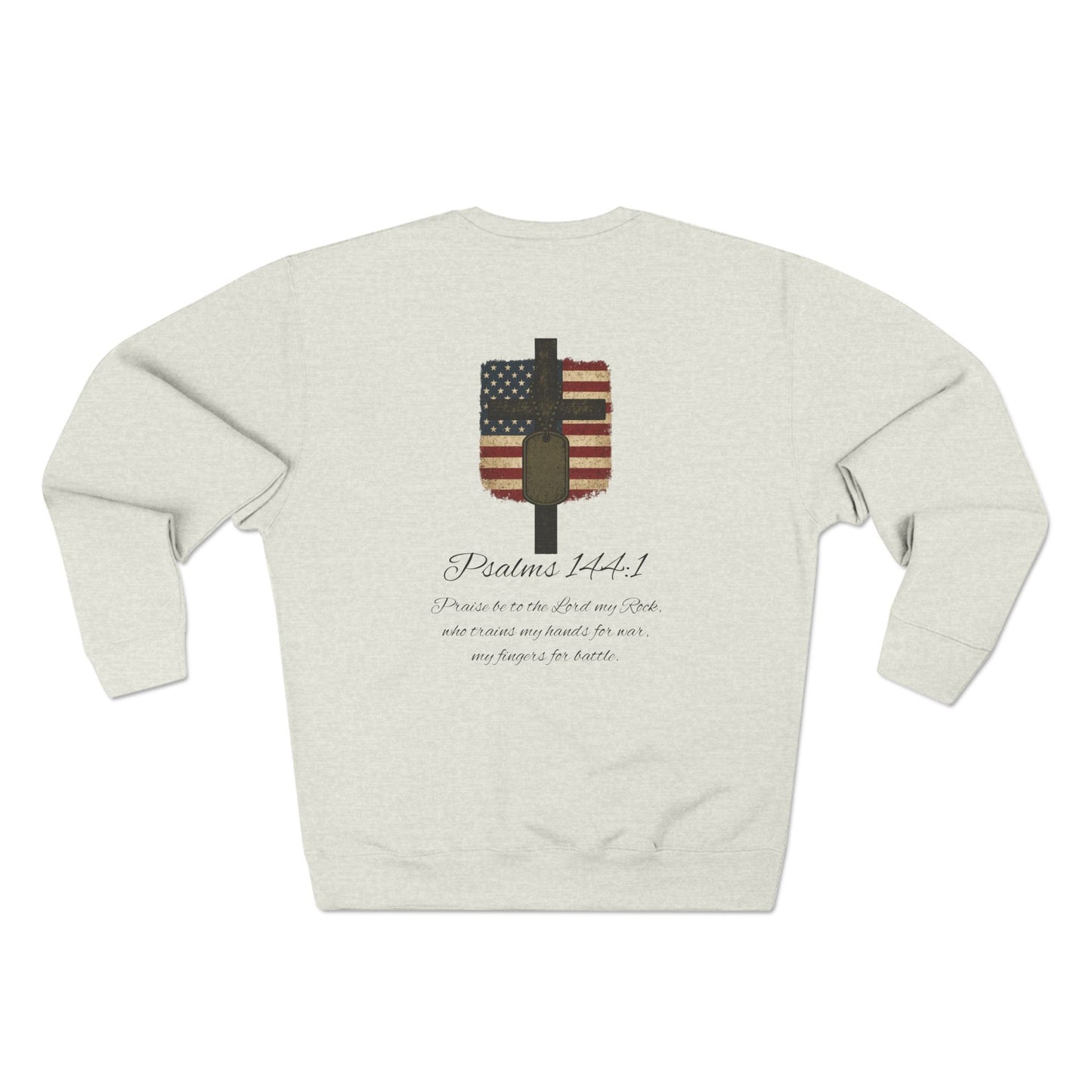 Psalms 144:1 Veteran Division Sweatshirt