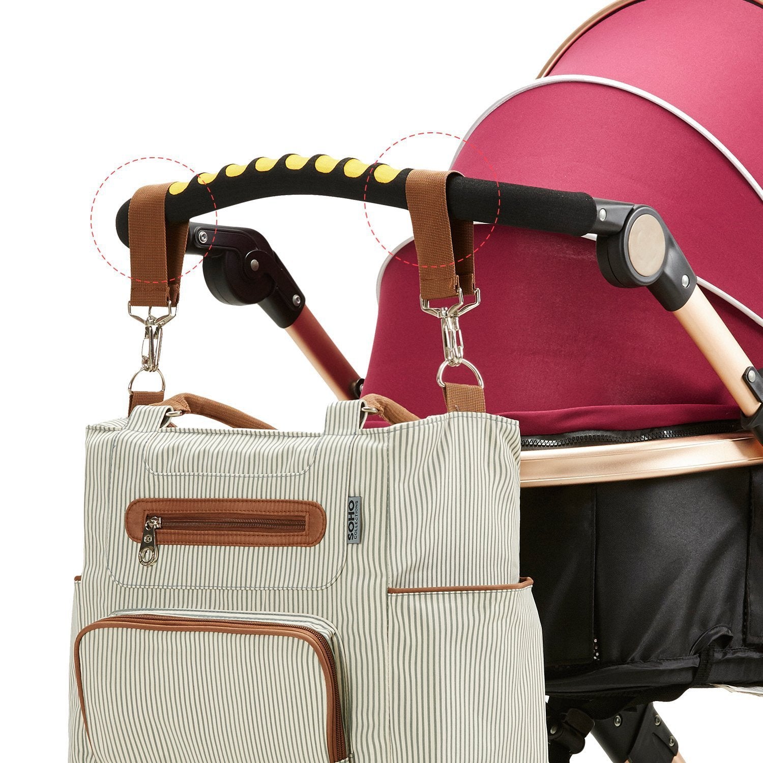 Large Diaper Bag with Accessory Bags