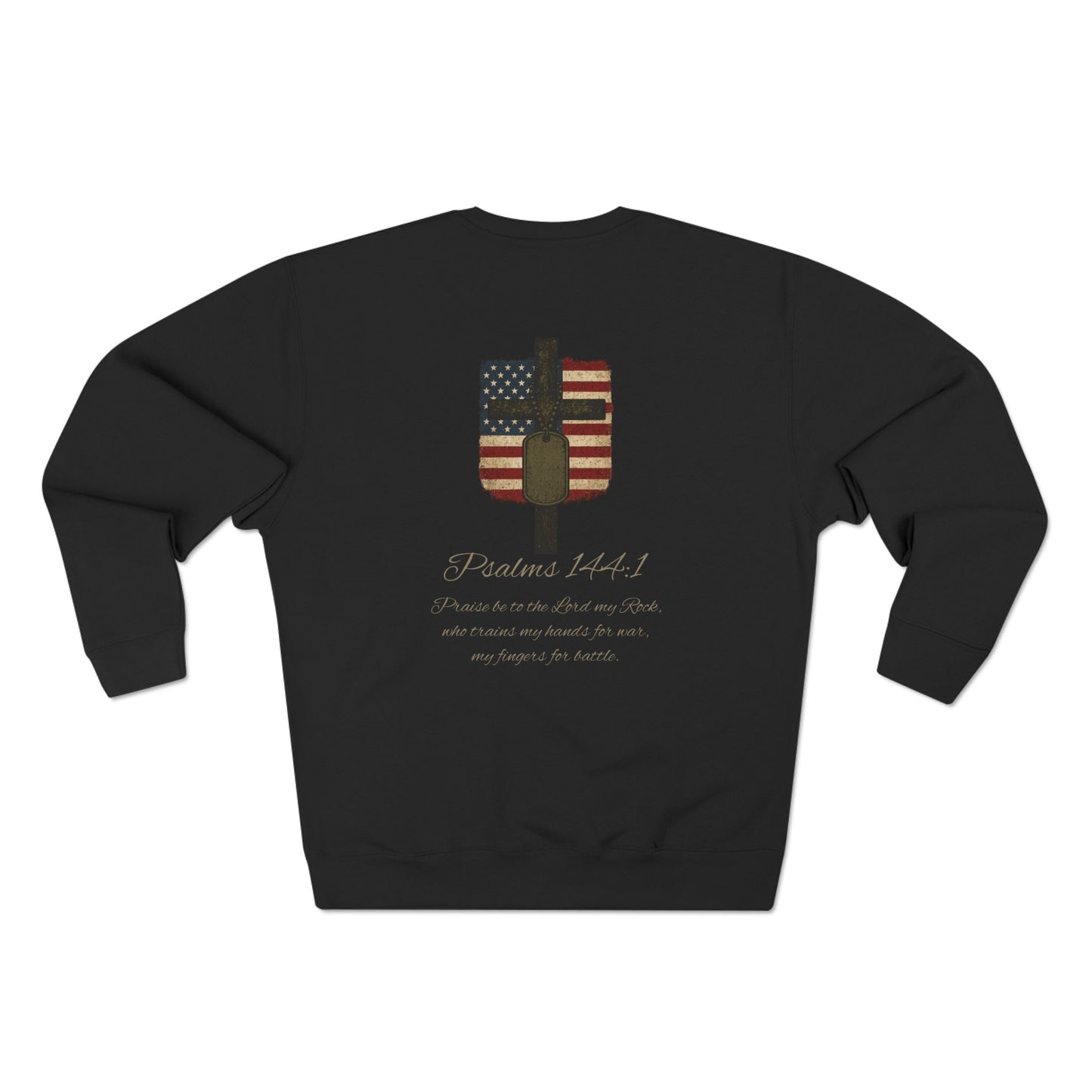 Psalms 144:1 Veteran Division Sweatshirt