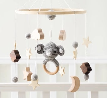 Hand Crocheted Wooden Mobile