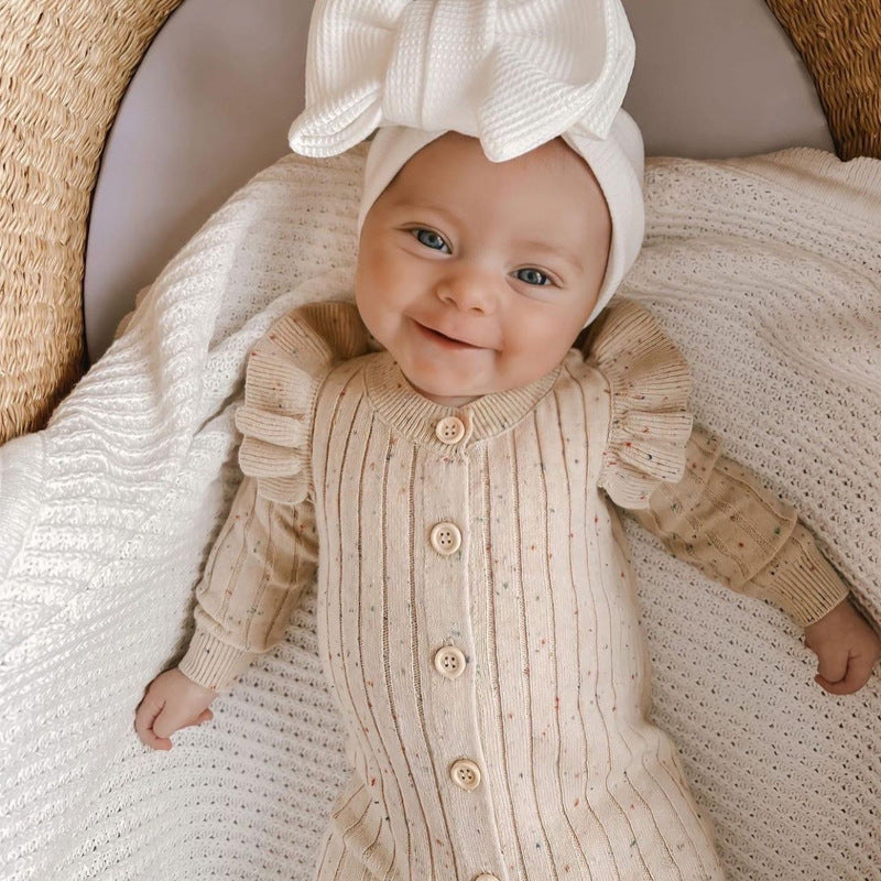 Knitted Baby Girl Jumpsuit
