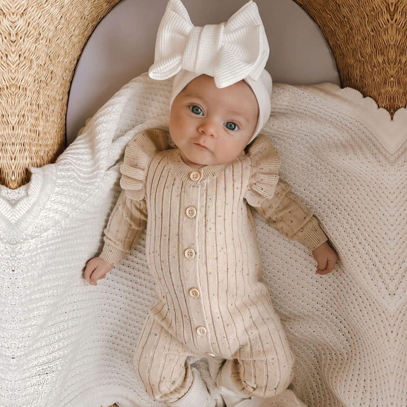 Knitted Baby Girl Jumpsuit