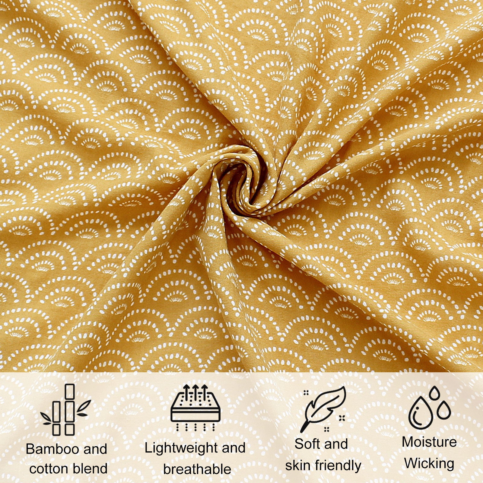 Printed Crib Fitted Sheet With Milestone Chip