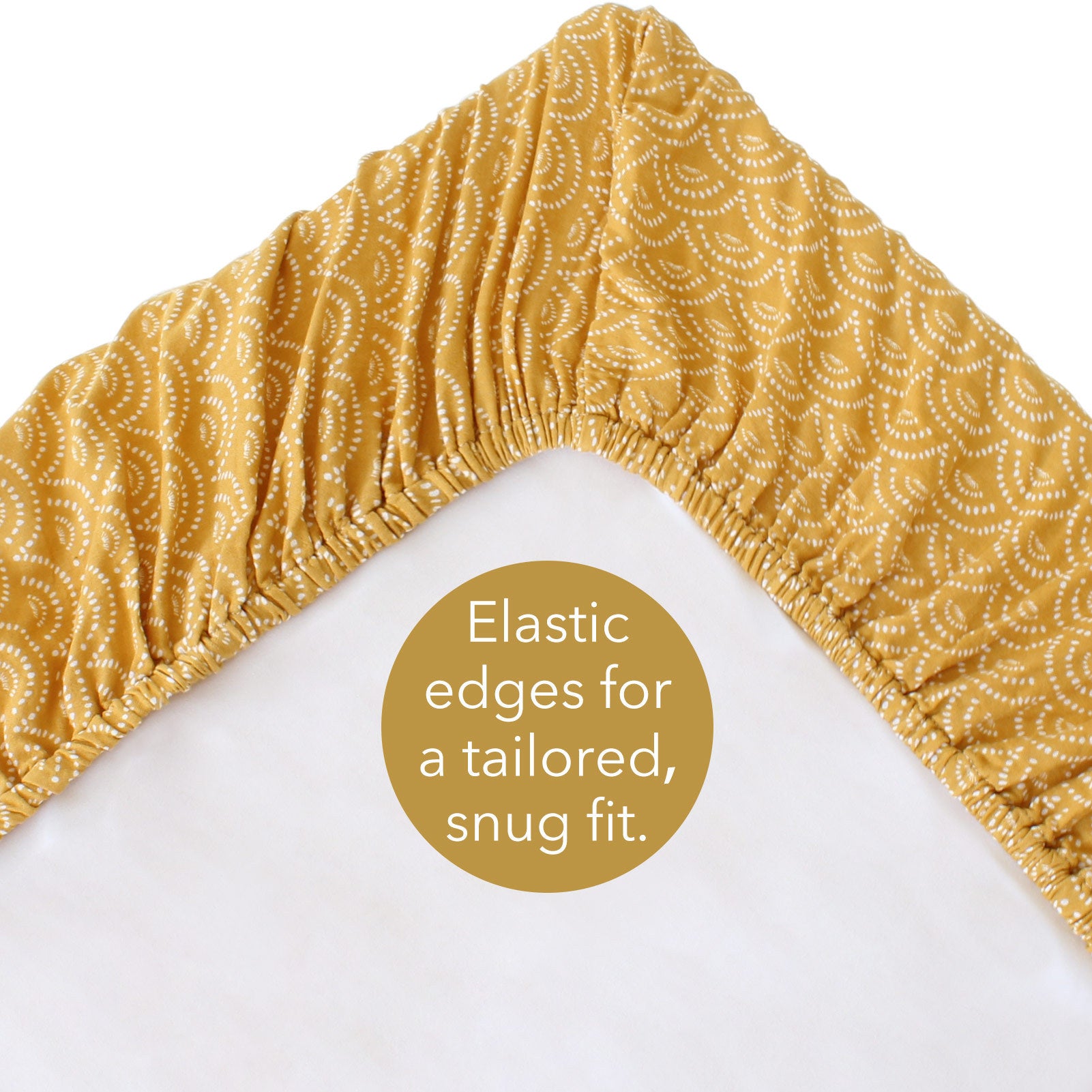 Printed Crib Fitted Sheet With Milestone Chip