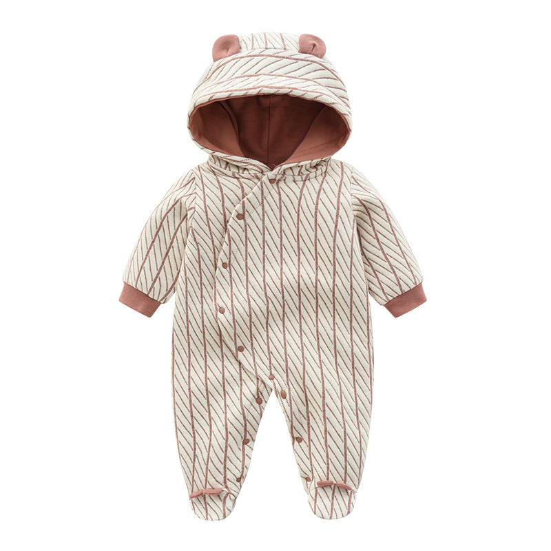 Long Sleeve Hooded Baby Romper
