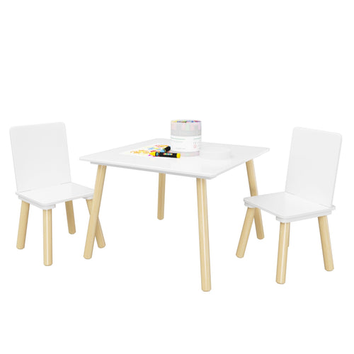 3 Piece Wooden Toddler Table And Chair Set