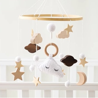 Hand Crocheted Wooden Mobile